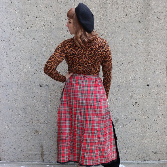 vintage plaid skirt - Picture 4 of 10